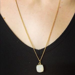 Genuine Stone Necklace on Gold Chain